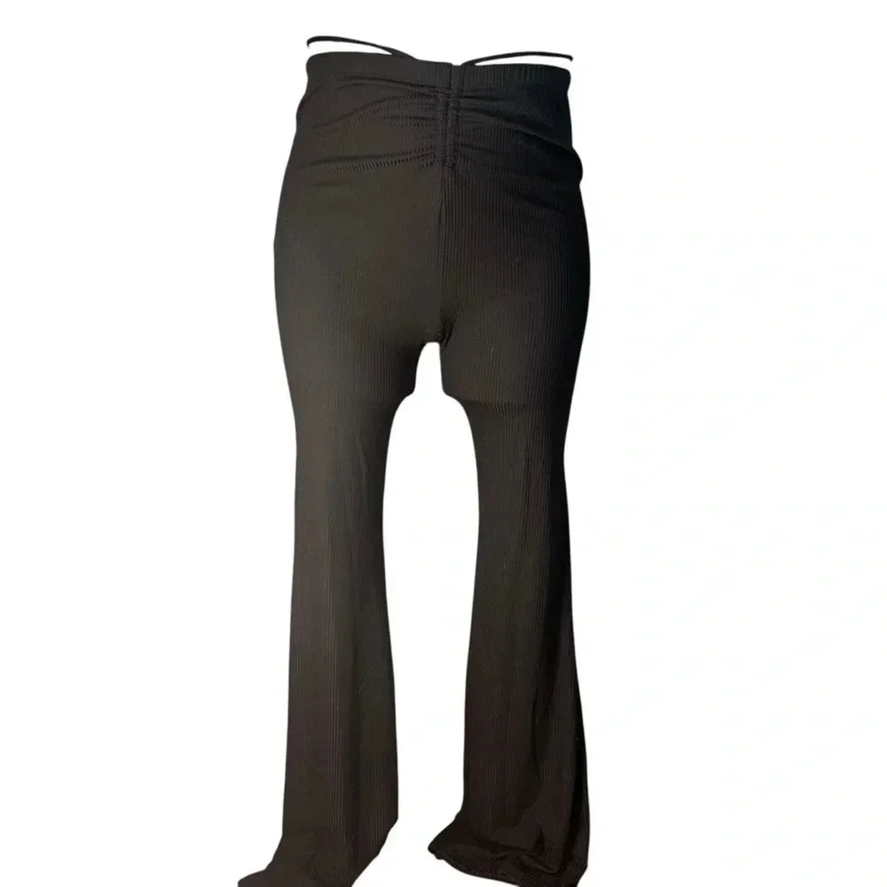 Black textured Rue21 Flare pants (F2) - Picture 1 of 6